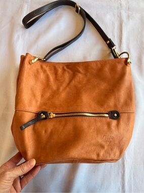 Toro Firenze Convertible Brown Leather Shoulder Bag Made In Italy